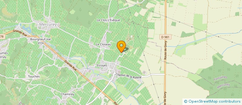 localisation de l'entreprise ORTHOS à DRACY-LE-FORT