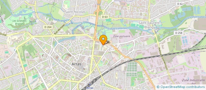 localisation de l'entreprise ORTHOS à ARRAS