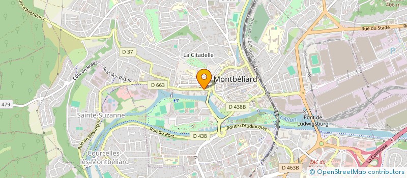 localisation de l'entreprise ORTIBIS 25 à MONTBELIARD