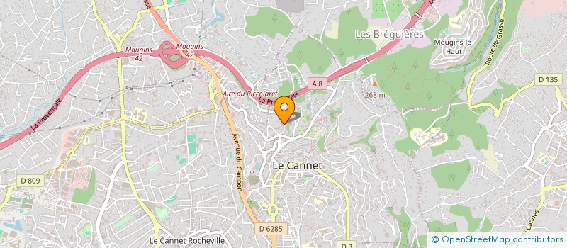 localisation de l'entreprise ORTOLA à LE CANNET
