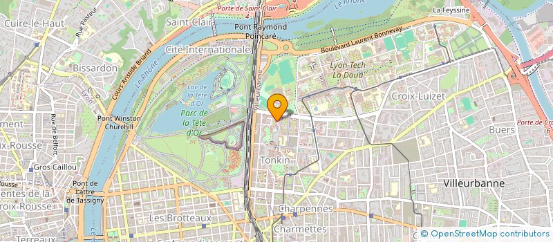 localisation de l'entreprise ORUC  VILLEURBANNE