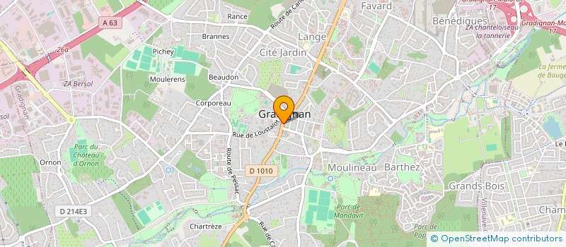 localisation de l'entreprise ORUS  GRADIGNAN