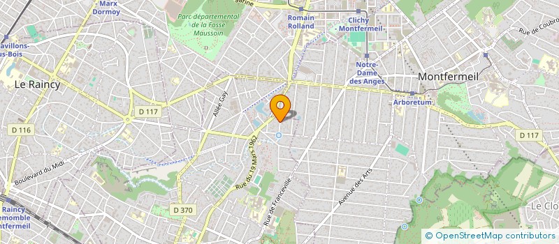 localisation de l'entreprise ORUSIMMO à GAGNY