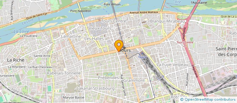 localisation de l'entreprise ORVA - VACCARO ET ASSOCIES  TOURS