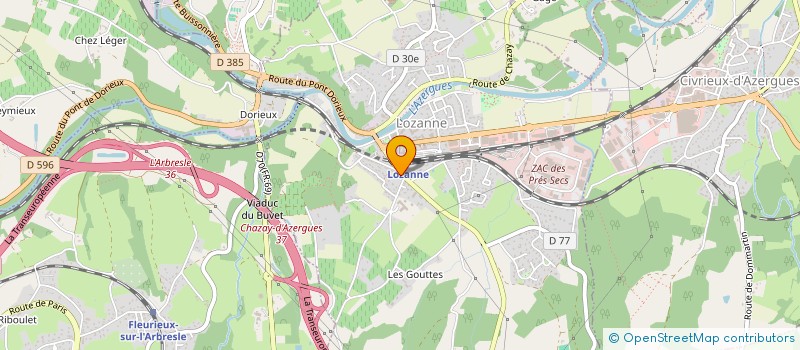 localisation de l'entreprise ORVAL  LOZANNE