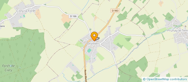 localisation de l'entreprise ORVANS  ORVILLIERS