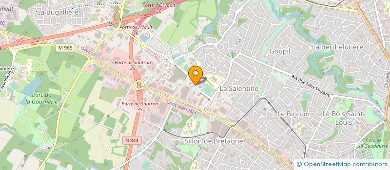 localisation de l'entreprise ORVAULT CHOLIERE TENNIS à ORVAULT