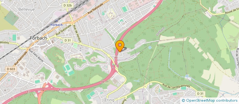 localisation de l'entreprise ORVEN PEINTURE PLATRERIE  FORBACH