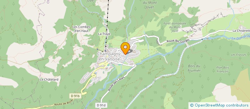 localisation de l'entreprise ORVEO  CHAMPAGNY-EN-VANOISE