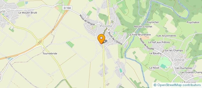localisation de l'entreprise ORVERT à PISSOTTE