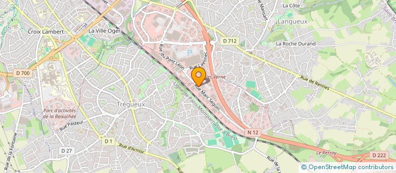 localisation de l'entreprise ORVYA CONSTRUCTION  TREGUEUX