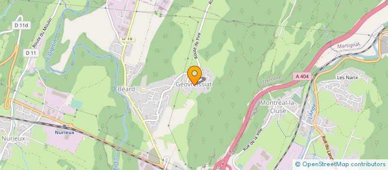 localisation de l'entreprise ORYACI  BEARD-GEOVREISSIAT