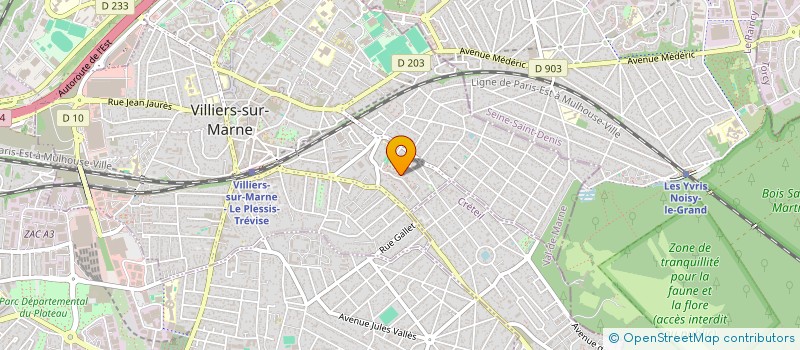 localisation de l'entreprise ORYON à VILLIERS-SUR-MARNE