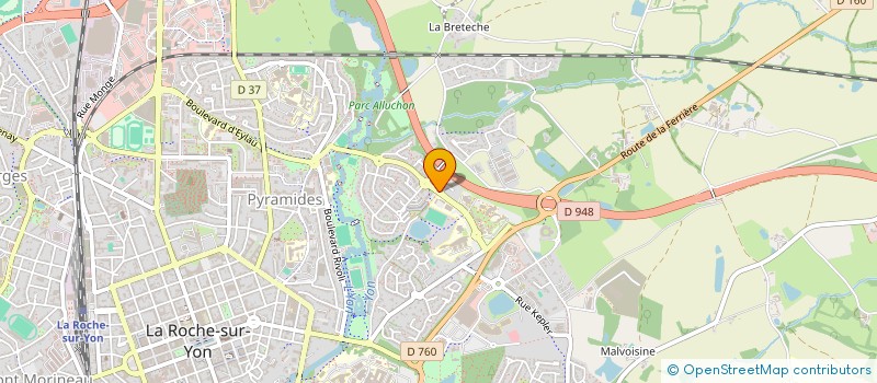 localisation de l'entreprise ORYON  LA ROCHE-SUR-YON
