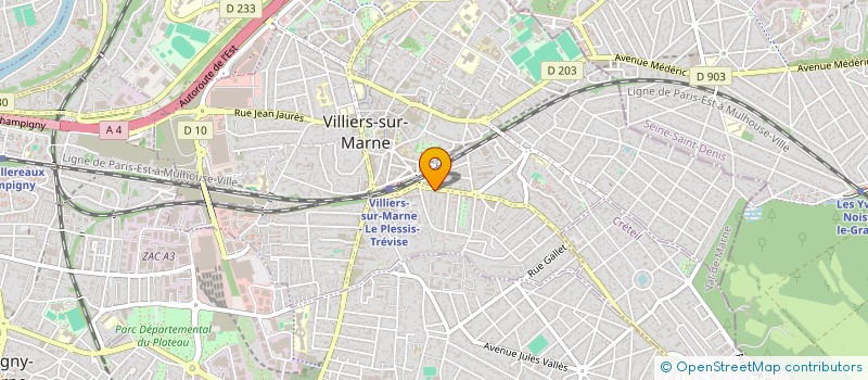 localisation de l'entreprise ORYON DESIGN à VILLIERS-SUR-MARNE