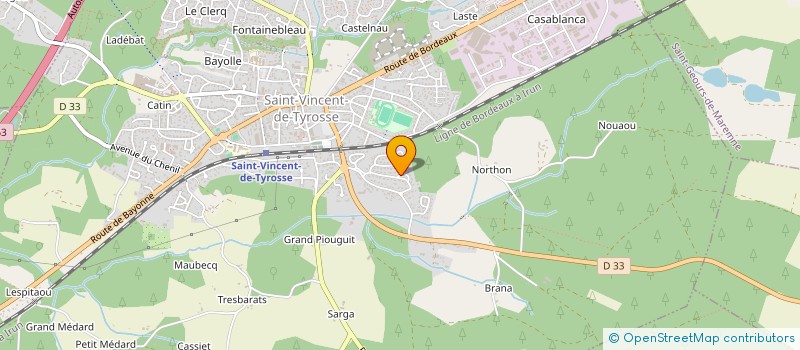 localisation de l'entreprise ORYX IMMOBILIER à SAINT-VINCENT-DE-TYROSSE