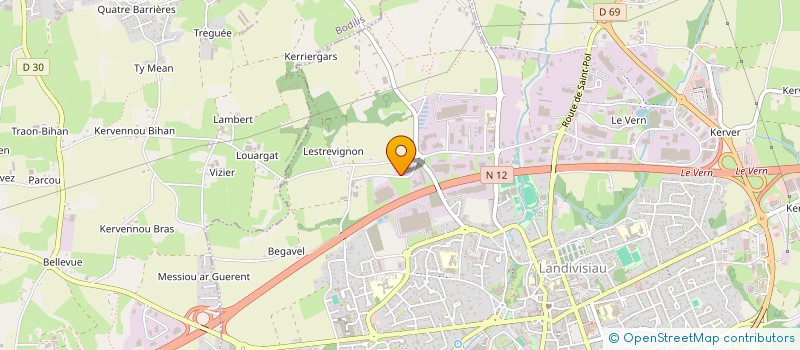 localisation de l'entreprise OS HABITAT  LANDIVISIAU