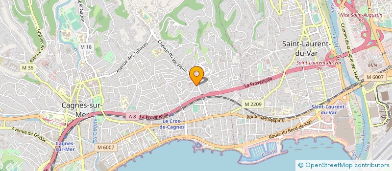 localisation de l'entreprise OS SPAGNOLO à CAGNES-SUR-MER