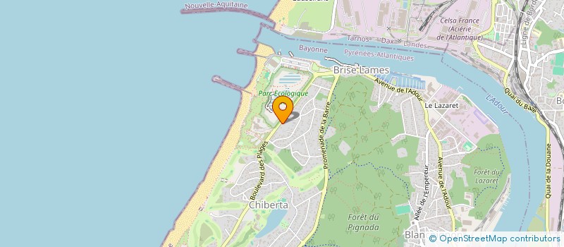 localisation de l'entreprise OSABA SCIC à ANGLET