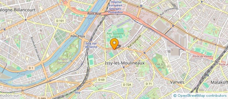 localisation de l'entreprise OSAC APAVE AEROSERVICES à ISSY-LES-MOULINEAUX