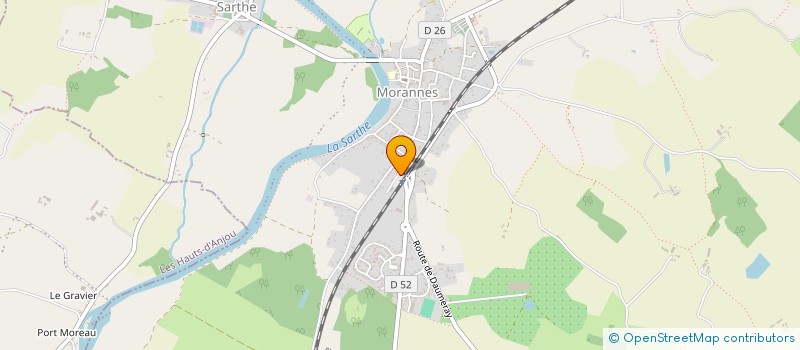 localisation de l'entreprise OSCAR IMMO  MORANNES SUR SARTHE-DAUMERAY