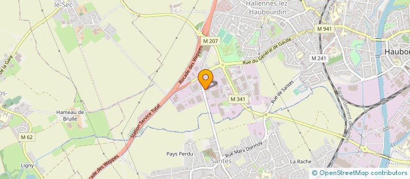 localisation de l'entreprise OSD CUISINES à HALLENNES-LEZ-HAUBOURDIN