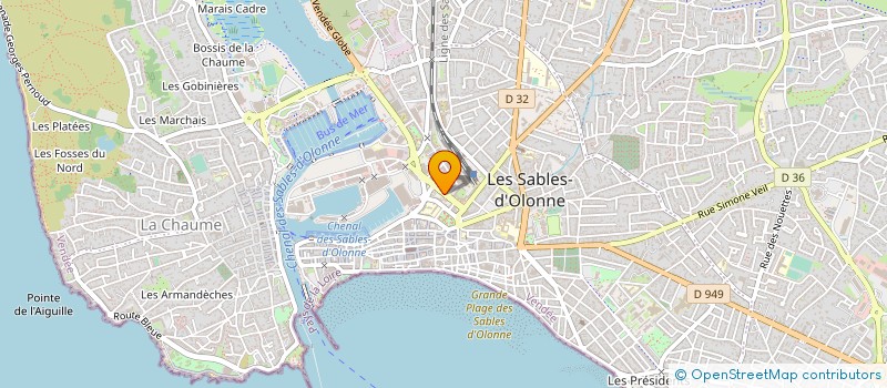 localisation de l'entreprise OSE CONCIERGERIE à LES SABLES D'OLONNE