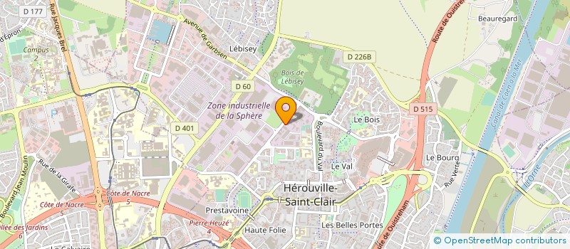 localisation de l'entreprise OSE OUEST SERVICE ELEVAGE  HEROUVILLE-SAINT-CLAIR