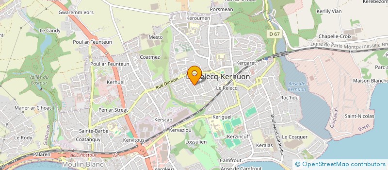 localisation de l'entreprise OSIRIE à LE RELECQ-KERHUON