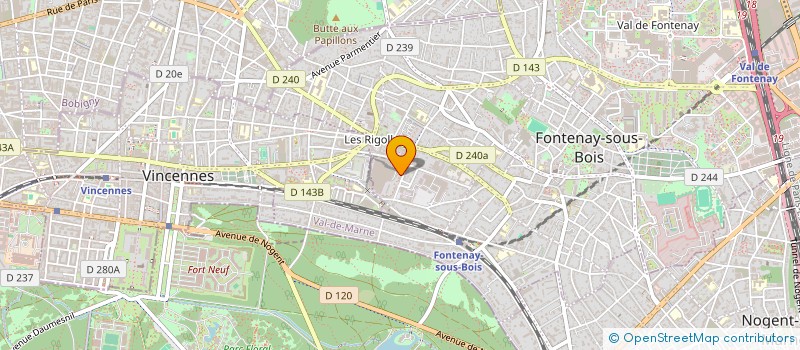 localisation de l'entreprise OSIRIS à FONTENAY-SOUS-BOIS