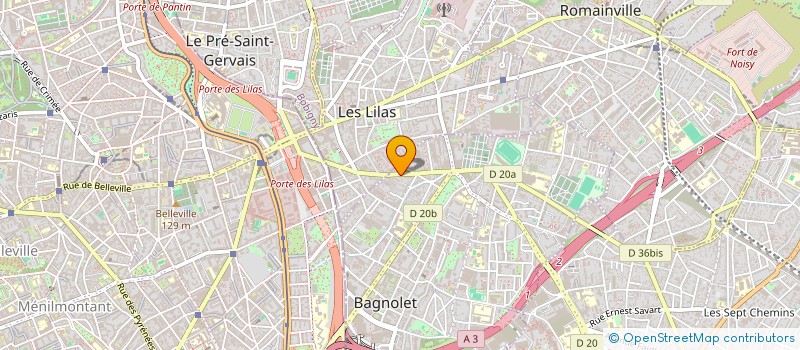 localisation de l'entreprise OSIRIS à BAGNOLET