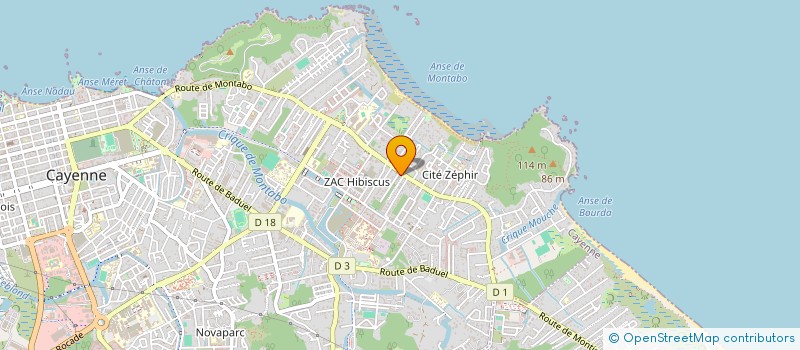 localisation de l'entreprise OSIRIS  CAYENNE