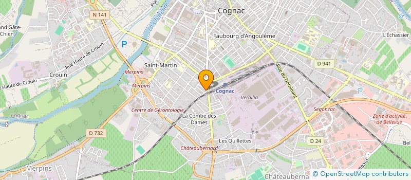localisation de l'entreprise OSIRIS à COGNAC