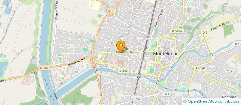 localisation de l'entreprise OSIRIS à MONTELIMAR