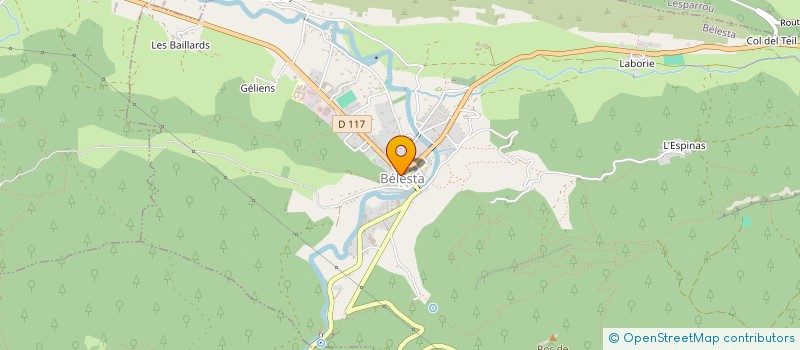 localisation de l'entreprise OSIRIS à BELESTA