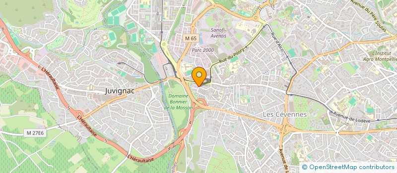 localisation de l'entreprise OSIRIS II à MONTPELLIER