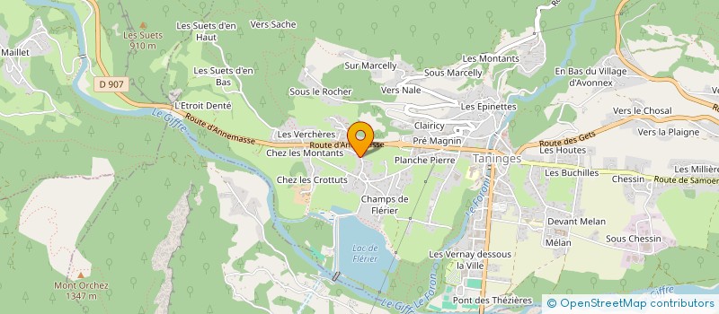 localisation de l'entreprise OSLO  TANINGES