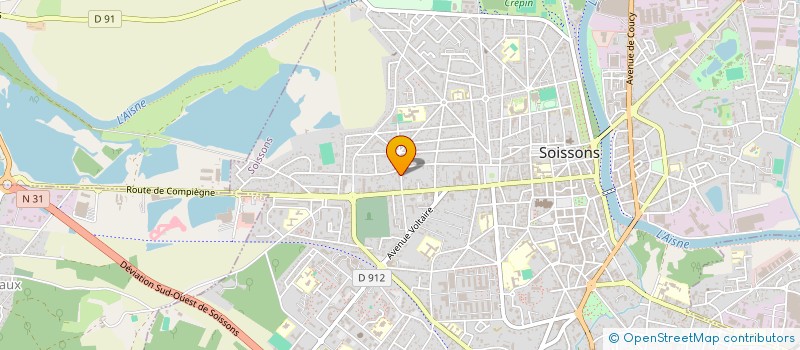 localisation de l'entreprise OSLUBEL (UNE PETITE PATTE VERS UNE FAMILLE) à SOISSONS