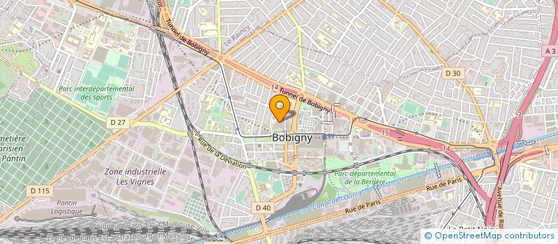 localisation de l'entreprise OSM RAYONAGE à BOBIGNY