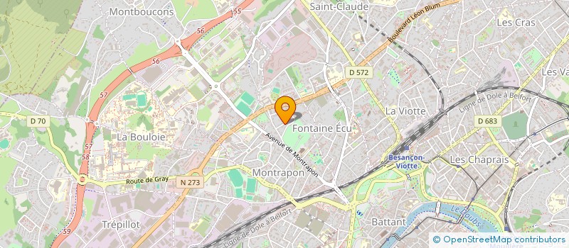 localisation de l'entreprise OSMOSE  BESANCON