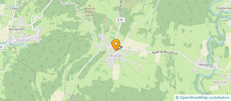 localisation de l'entreprise OSMOSE à BOHAS-MEYRIAT-RIGNAT
