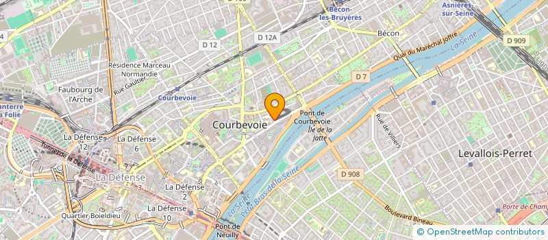 localisation de l'entreprise OSMOSE à COURBEVOIE