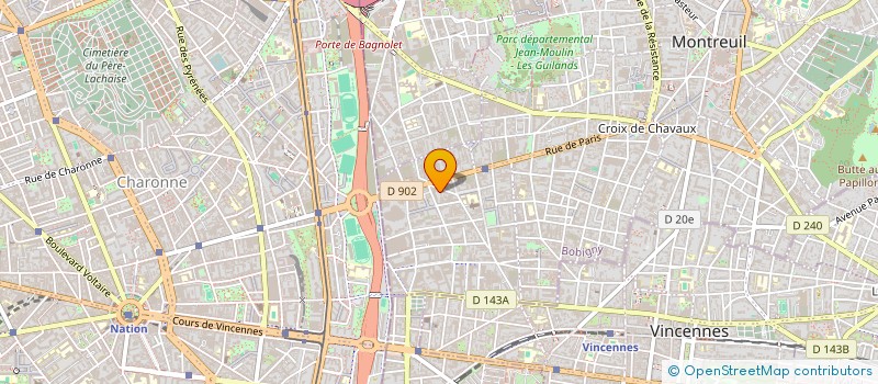 localisation de l'entreprise OSMOSE IDF  MONTREUIL
