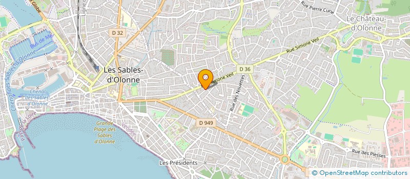 localisation de l'entreprise OSMOSE IMMO à LES SABLES D'OLONNE