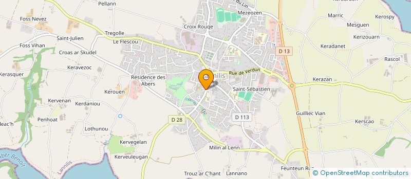 localisation de l'entreprise OSONS, FONDS DE DOTATION DU GCSMS COMETE BRETAGNE  LANNILIS