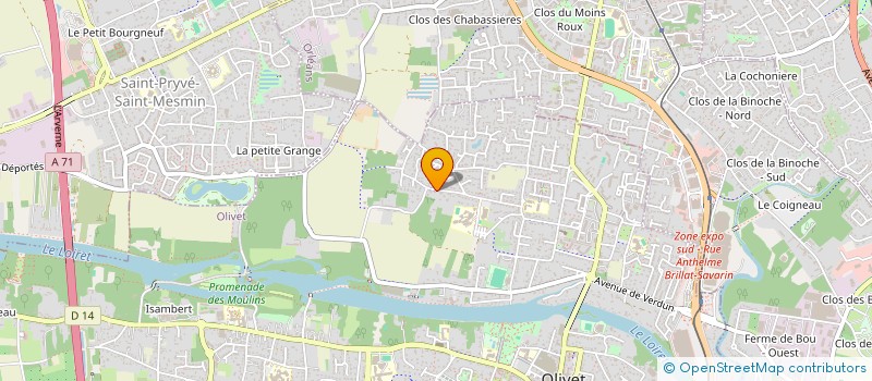 localisation de l'entreprise OSS à OLIVET