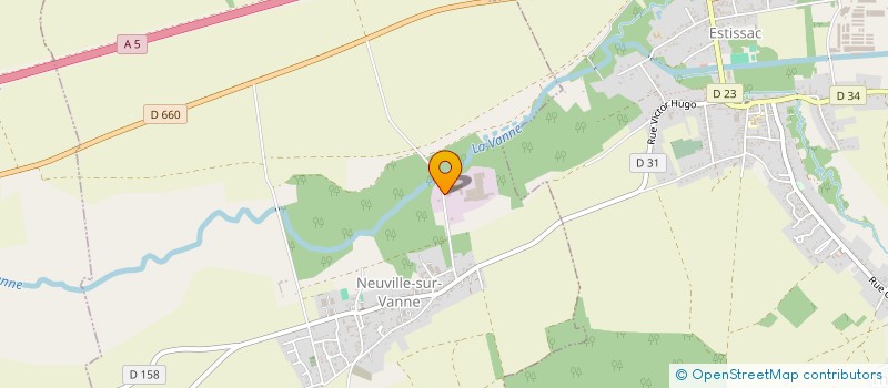 localisation de l'entreprise OSSATURE AUBOISE  NEUVILLE-SUR-VANNE