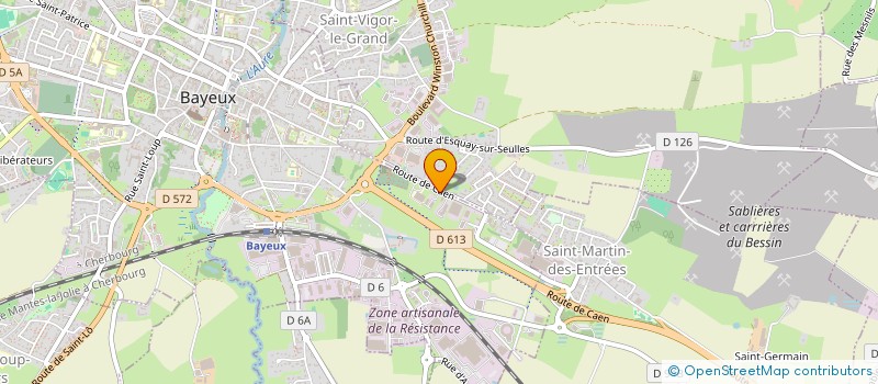 localisation de l'entreprise OSSATURES ET STRUCTURES BOIS DU BESSIN  BAYEUX