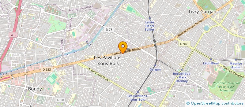 localisation de l'entreprise OSSEAN.B  LES PAVILLONS-SOUS-BOIS