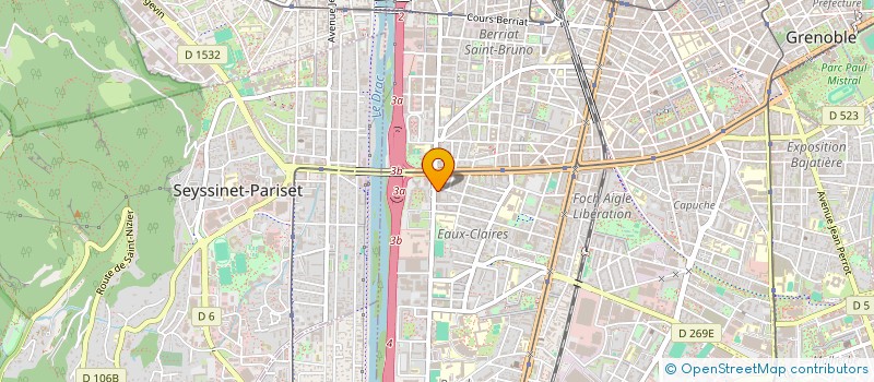 localisation de l'entreprise OSSYANE ALPES à GRENOBLE